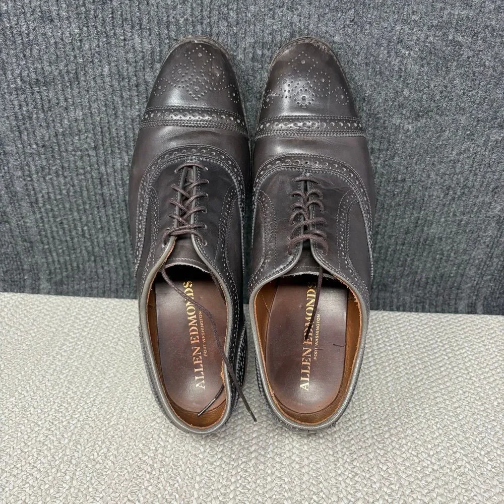 Allen Edmonds Strand Strand Cap Toe Oxfords Brown Leather Bench Welt Men’s 11 D